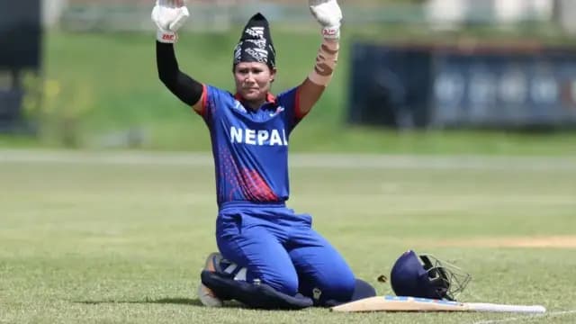 Nepal women post a record total after Rubina Chhetri's century