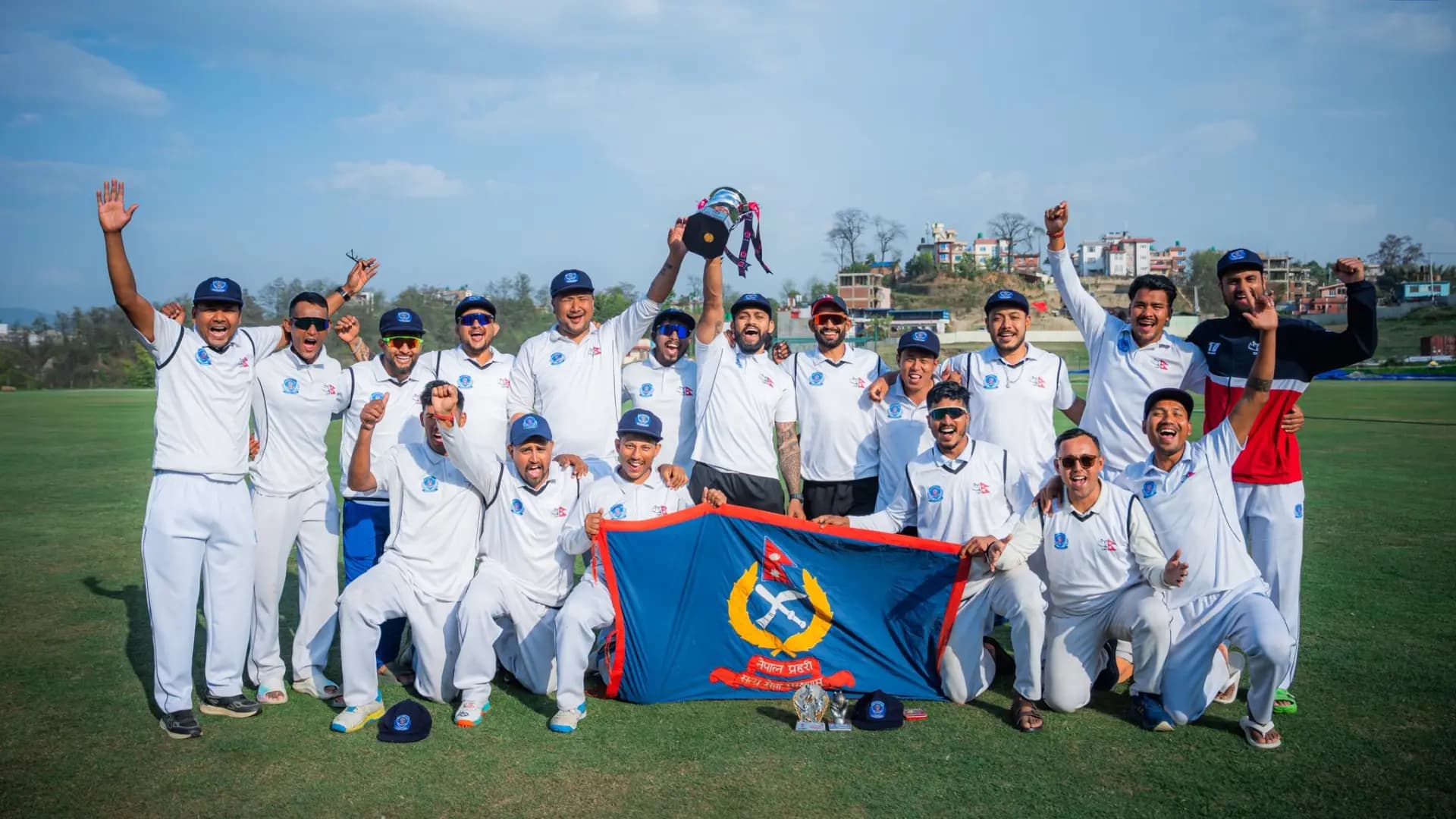 Nepal Police Club celebrating Championship title