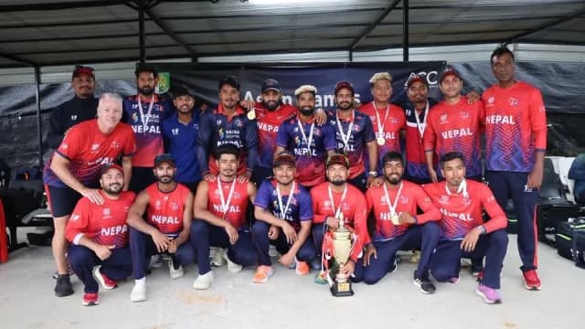 Sher Malla four-for seals Nepal's Asian Games T20I Qualifier crown